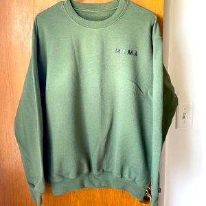 Womens MAMA oversized sweater - olive green